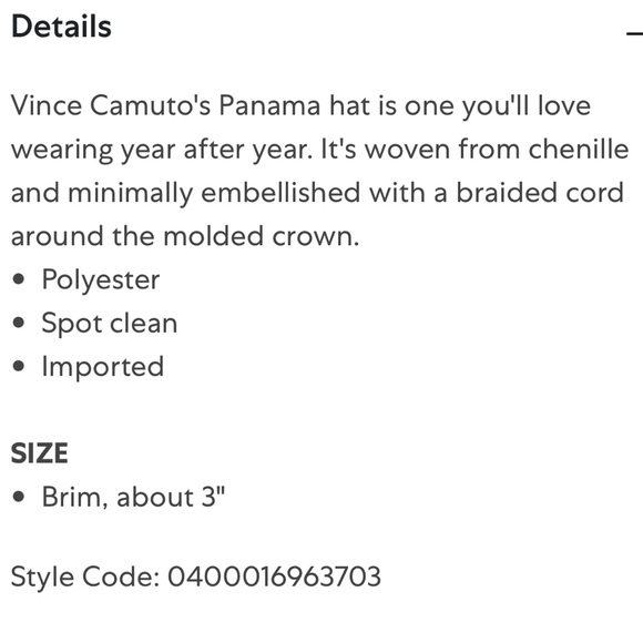 Vince Camuto Winter White Chenille Panama Hat - Picture 4 of 4